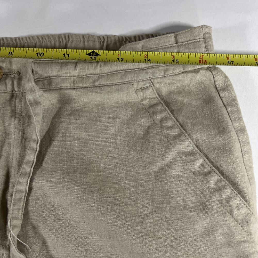 Cubavera Linen Blend Men's Beige Pants Size M (32-34) Beach Wear Comfort Hipster - Picture 4 of 8